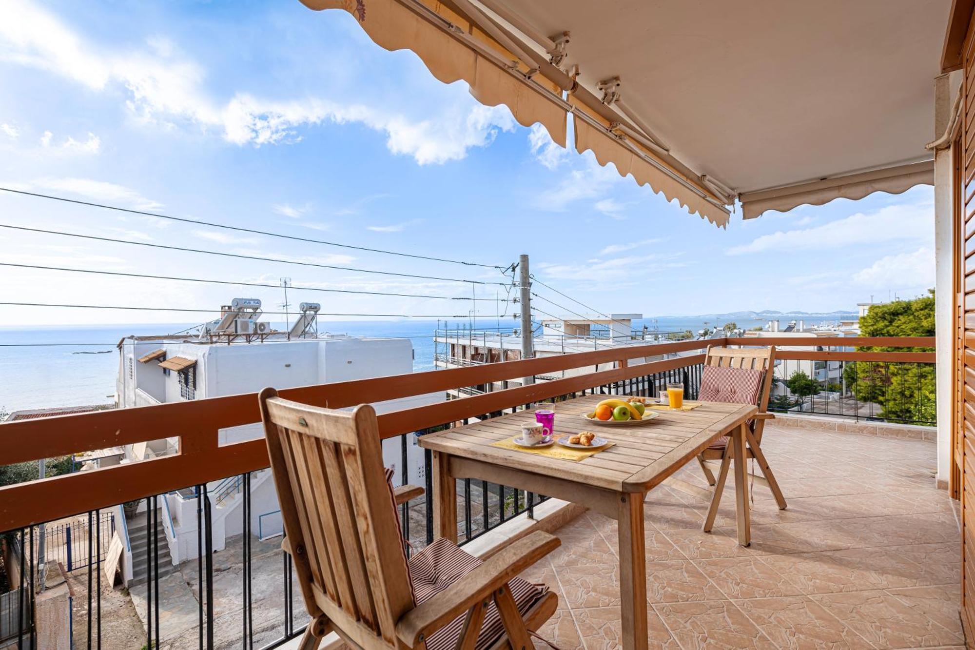 Sea View Apartment 100M From The Beach Saronida Εξωτερικό φωτογραφία